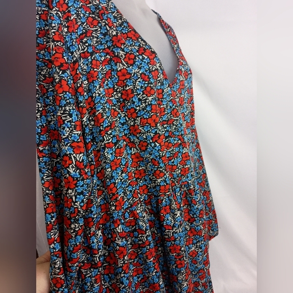 BOHOO Floral Cottagecore, Whimsy,Spring V-Neck Dress (#498) - Picture 6 of 8